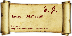 Hauzer József névjegykártya