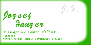 jozsef hauzer business card